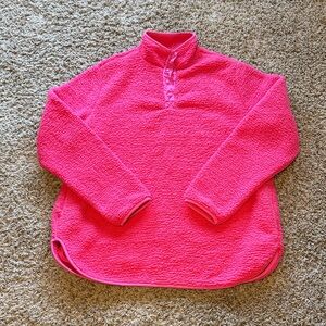 Lands' End Vibrant Pink Fleece Jacket